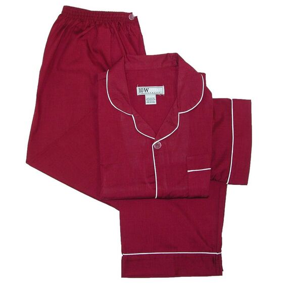 Ten West Apparel Men's Short Sleeve Long Leg Solid Pajama Set - Picture 1 of 5